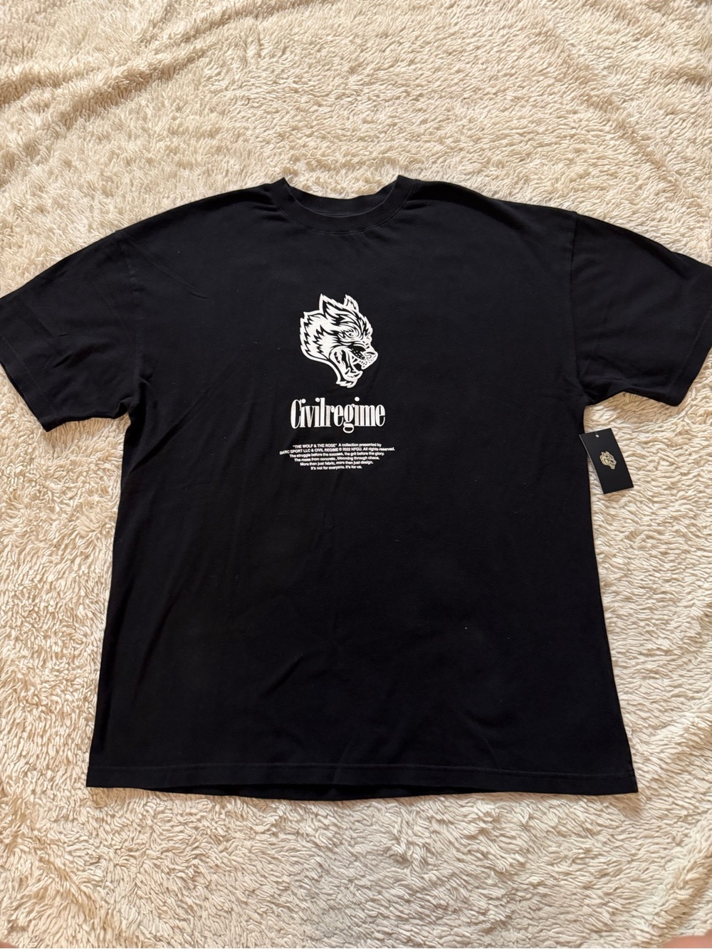 NWT Darc Sport x Civil Regime "Wolf Bloom" Premium Tee  Size L (138/1000 RARE)